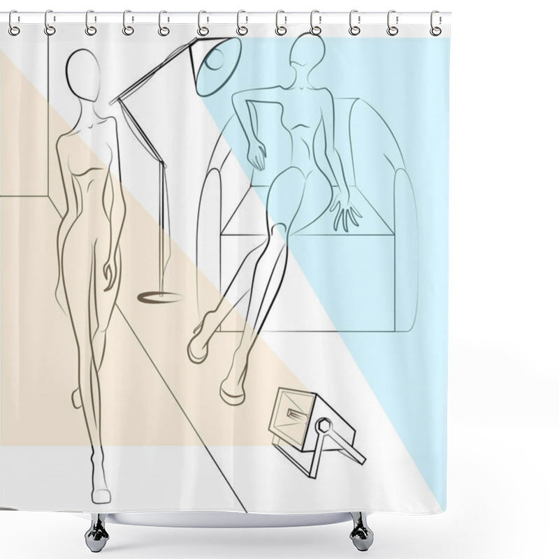 Personality  Models Shower Curtains