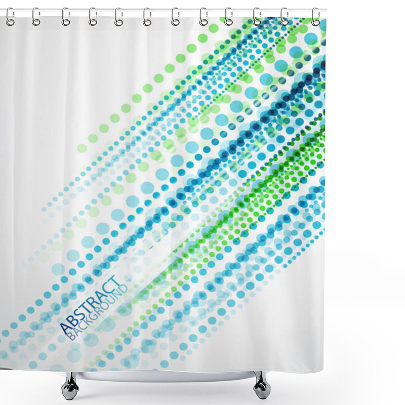 Personality  Dotted Lines Background Shower Curtains