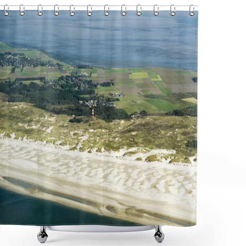 Personality  Aerial View From The Schleswig-Holstein Wadden Sea National Park Shower Curtains