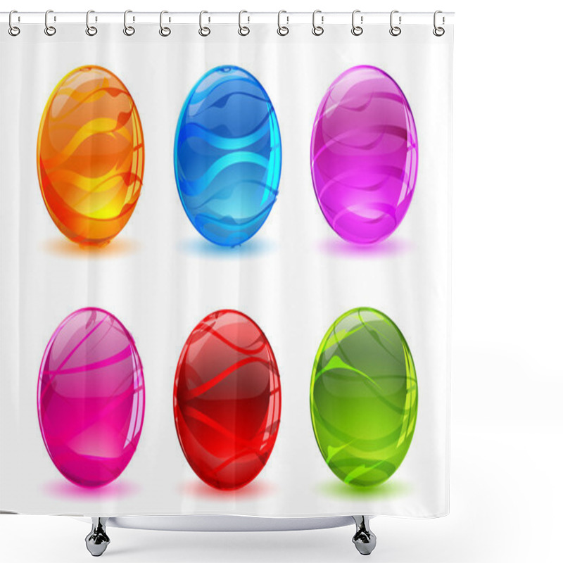 Personality  Set Of Crystal Ball Shower Curtains