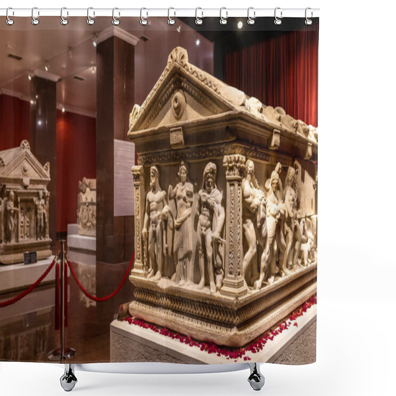 Personality  The Heracles Sarcophagus Shower Curtains