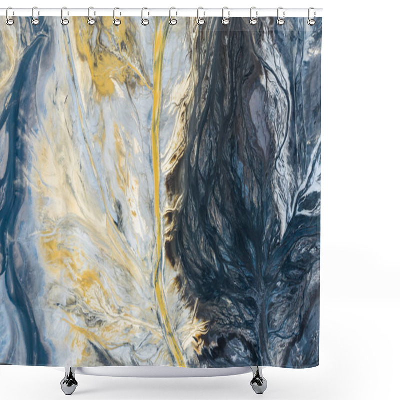 Personality  Aerial View Of Surrealistic Industrial Place. Human Impact On Th Shower Curtains