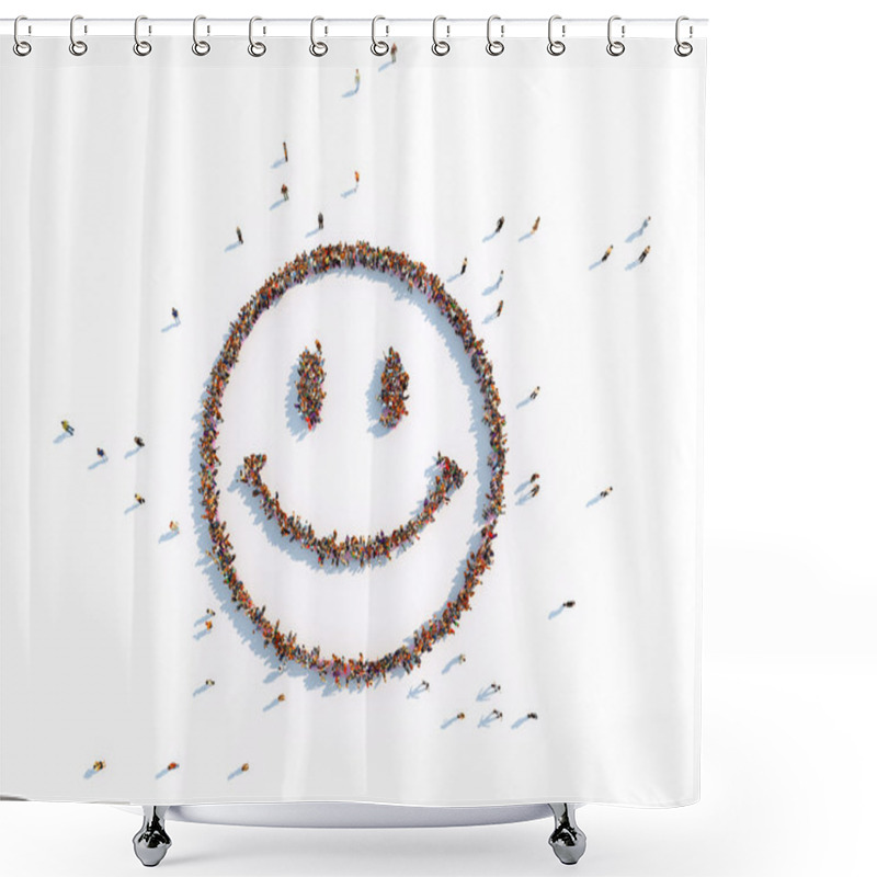 Personality  Illustrations Of Smile Shower Curtains