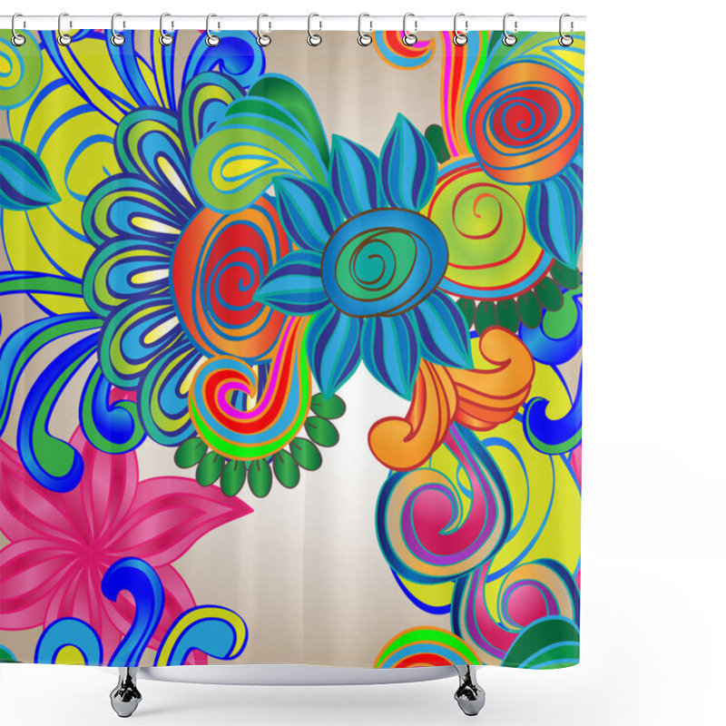 Personality  Abstract Flowers Shower Curtains