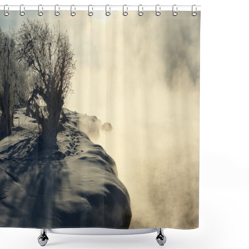 Personality  Winter Landscape Shower Curtains