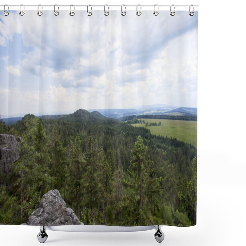 Personality  Landscape Of Table Mountains, Stolowe Mountains National Park In Poland Shower Curtains