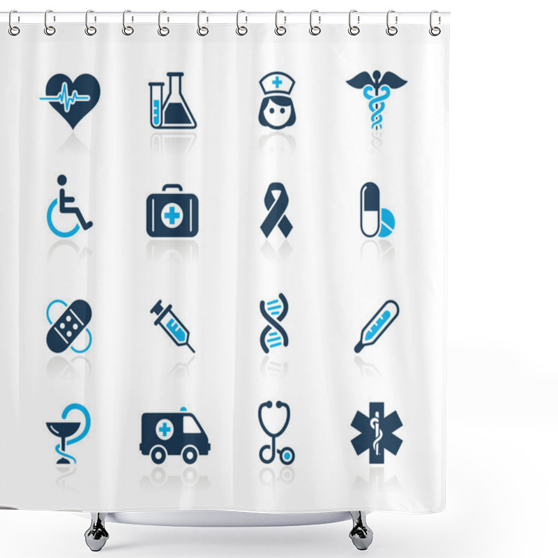 Personality  Medical // Azure Series Shower Curtains