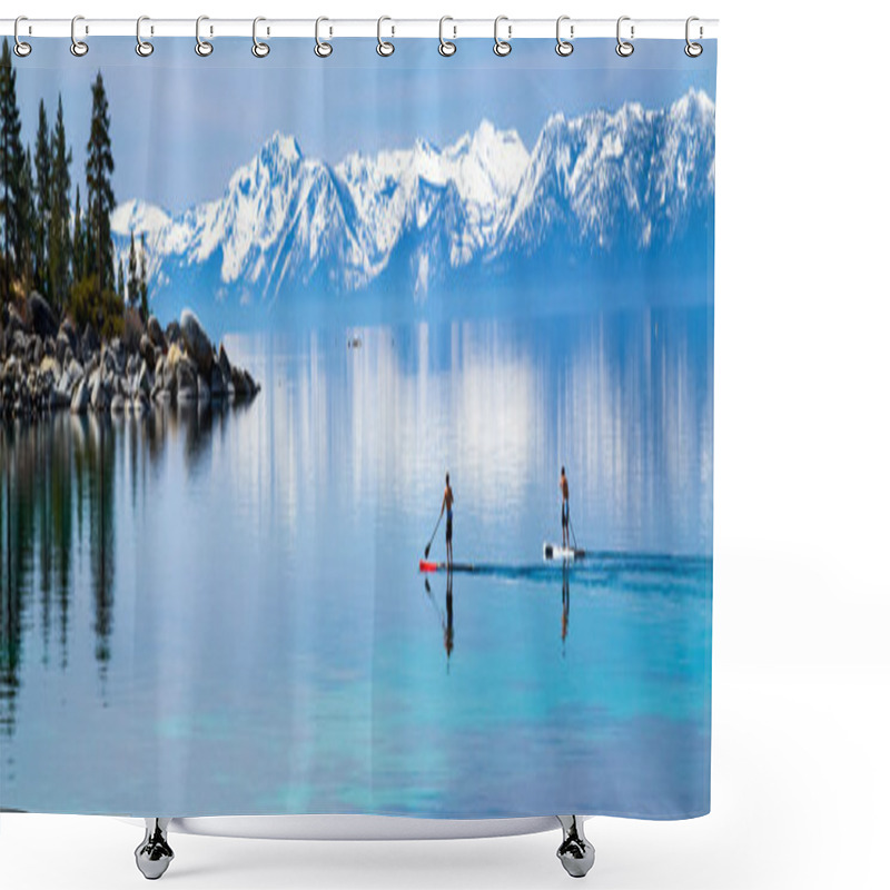 Personality  Paddle Boarding Shower Curtains