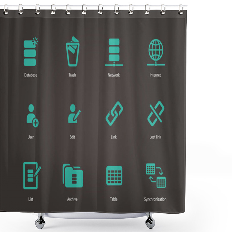 Personality  Database Icons. Shower Curtains