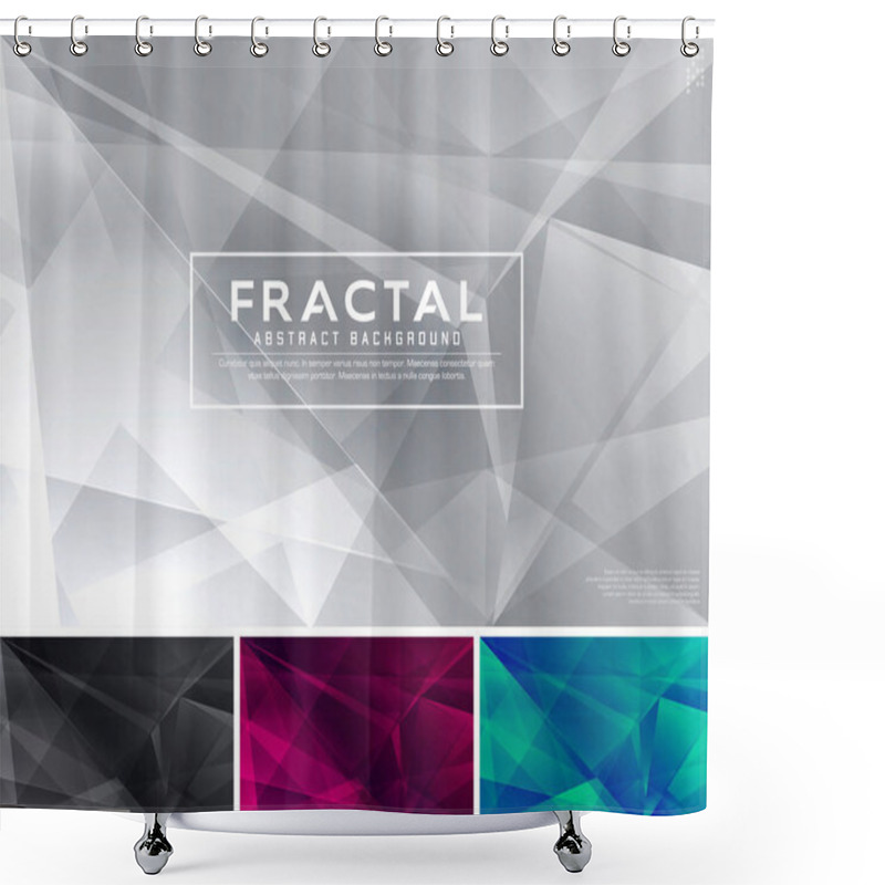 Personality  Modern Fractal Abstract Background. Low Poly And Fractal Vector Background Series, Applicable For Web Background, Design Element ,wall Poster, Landing Page, Wall Paper, And Social Media Element Shower Curtains