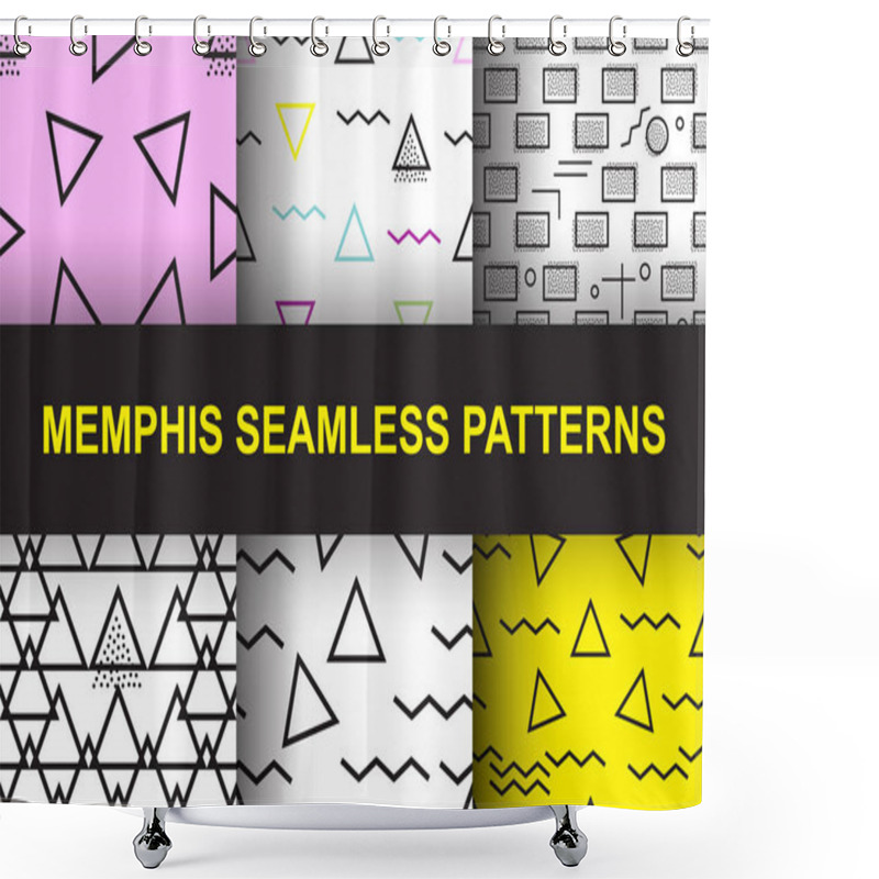 Personality  Memphis Seamless Pattern Shower Curtains