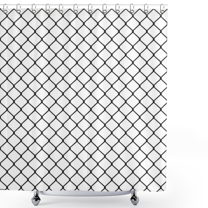 Personality  Seamless Metal Mesh, Vector Illustration. Shower Curtains