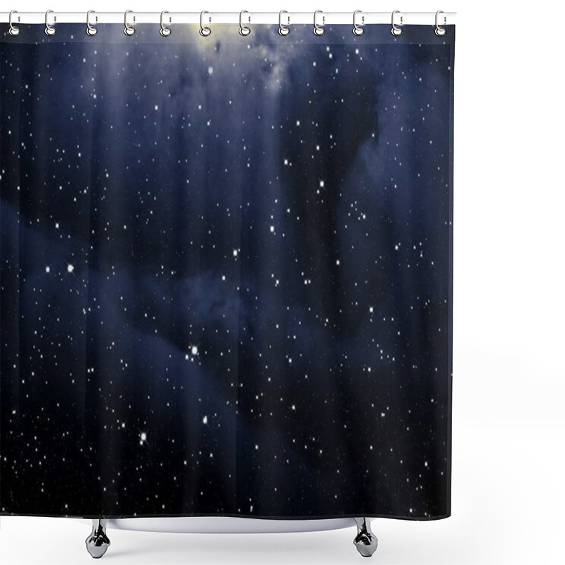 Personality  Deep Space Star Field. Universe Filled With Stars And Gas. Far Distant Cosmos Illustration. Shower Curtains