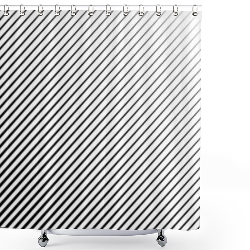 Personality  Dynamic Diagonal, Oblique, Slanted Lines, Stripes Geometric Patt Shower Curtains