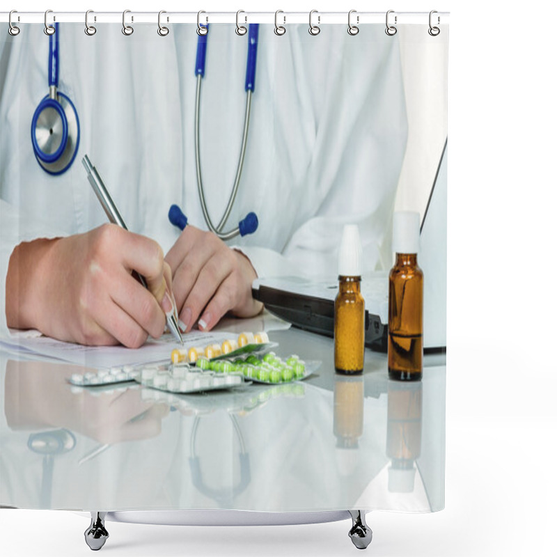 Personality  Doctor Prescribes A Drug Shower Curtains