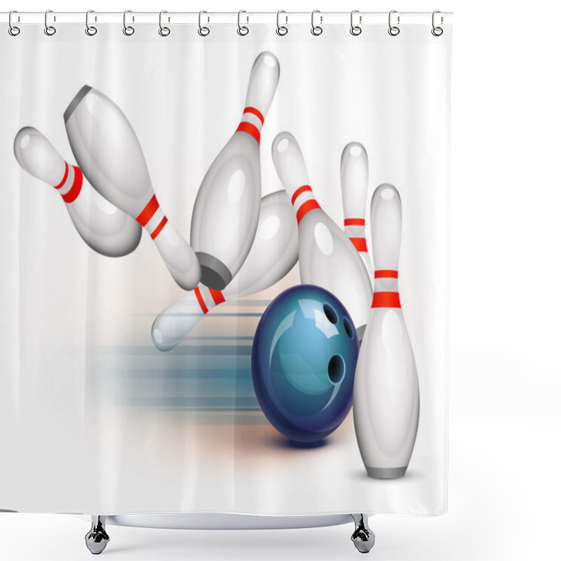 Personality  Bowling Game (side View) Shower Curtains