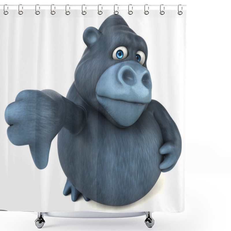 Personality  Funny Cartoon Gorilla  Shower Curtains