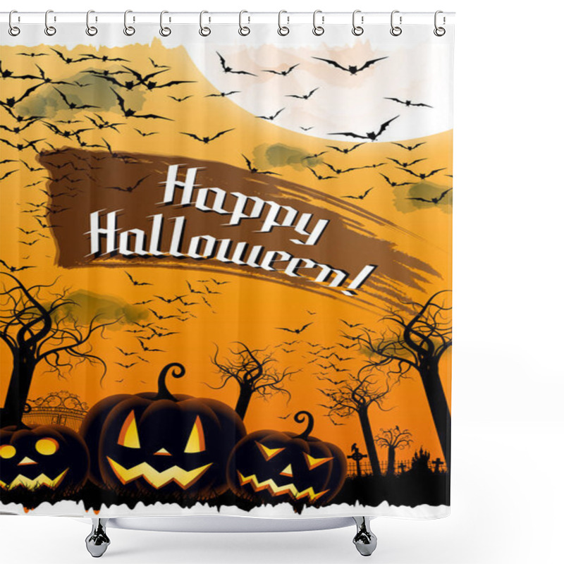 Personality  Happy Halloween Banner/ Poster Shower Curtains