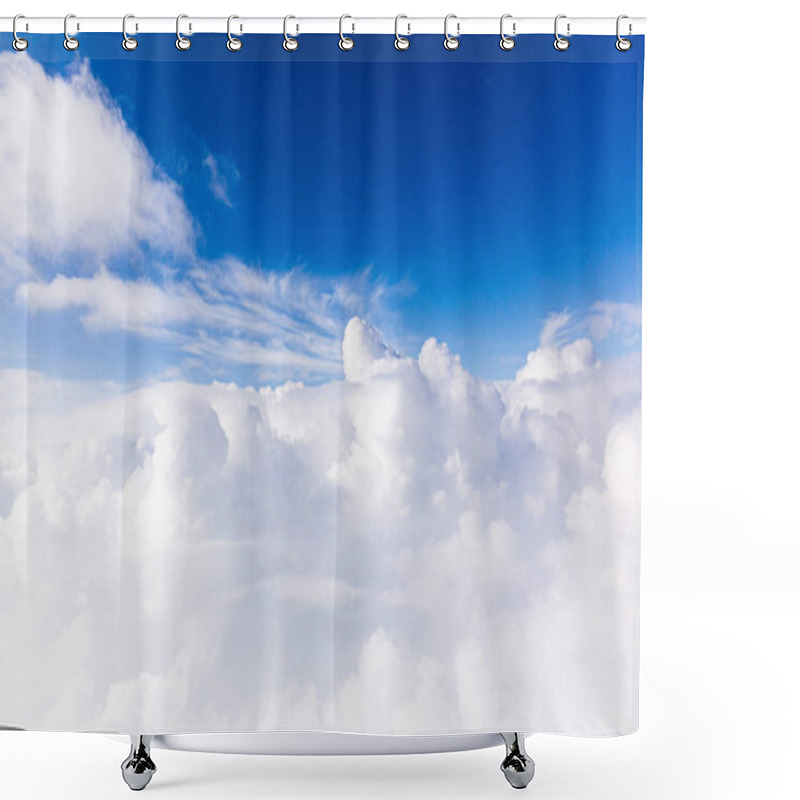 Personality  Blue Sky With White Clouds In Rome, Italy Shower Curtains