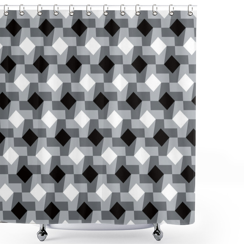 Personality  Blurry Houndstooth Pattern Shower Curtains