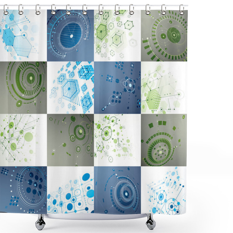 Personality  Bauhaus Art, Set Of Modular Wallpapers  Shower Curtains