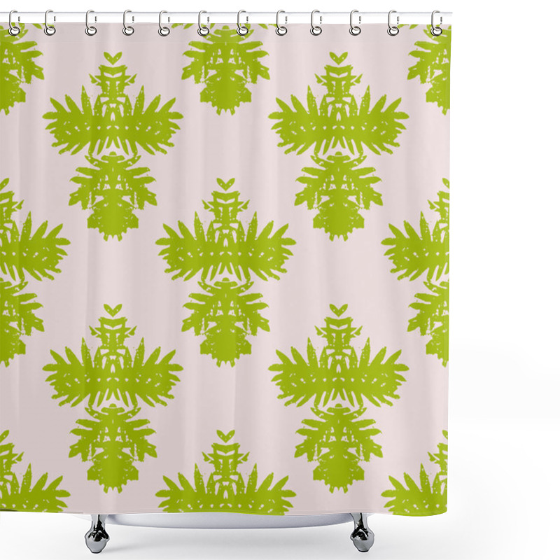 Personality  Simple, Elegant Block Printed Vector Pattern Shower Curtains