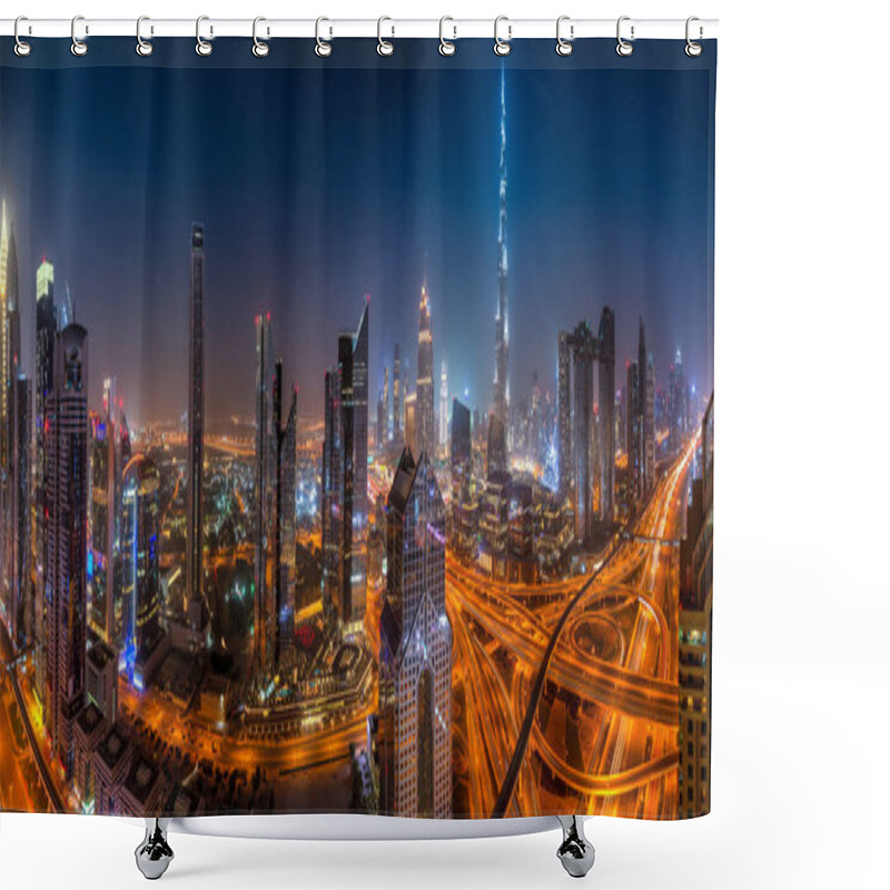 Personality  Dubai Skyline During Sunrise, United Arab Emirates. Shower Curtains