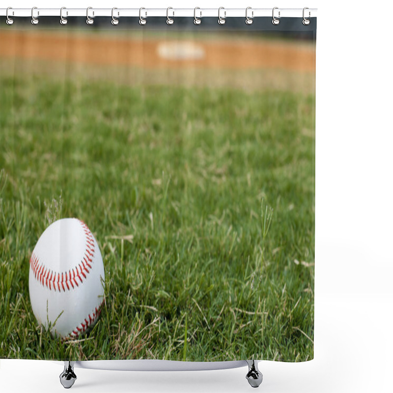 Personality  Baseball On Field Shower Curtains