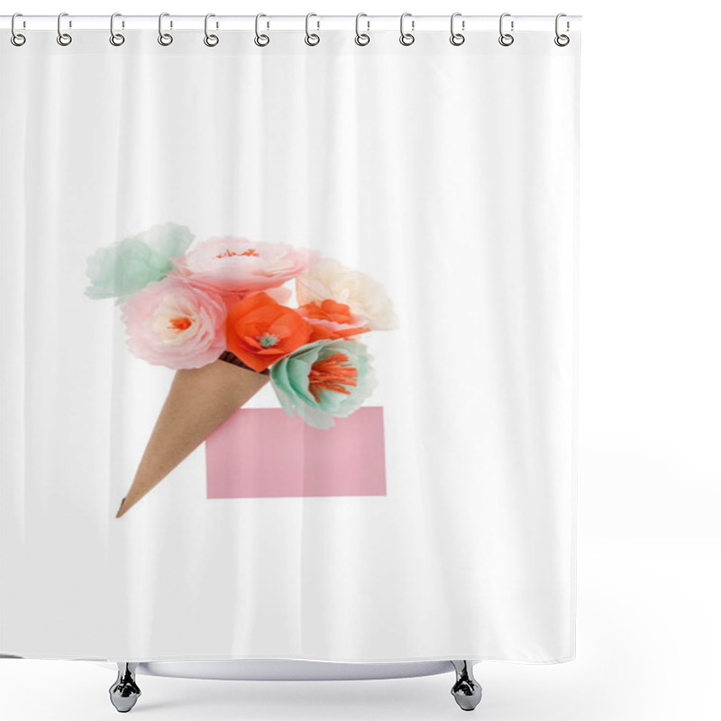 Personality  Handmade Flowers And Postcard Shower Curtains