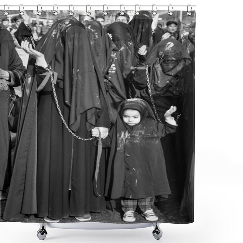 Personality  Turkish Shia Women Takes Part In An Ashura Parade  Shower Curtains