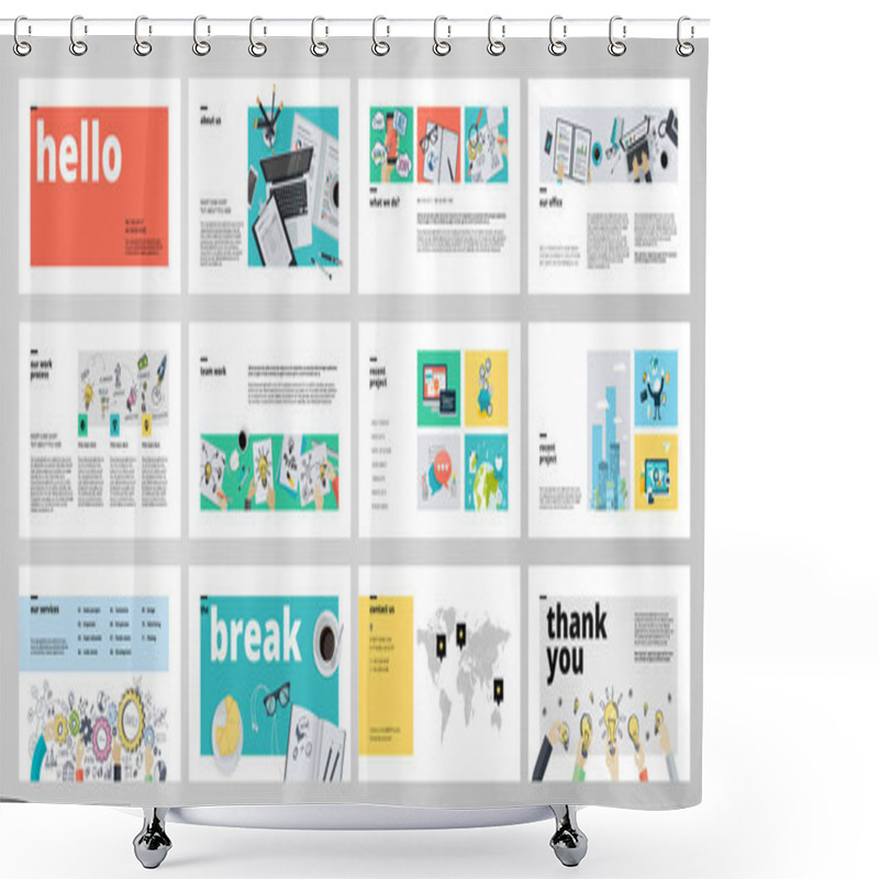 Personality  Business Presentation Templates Shower Curtains