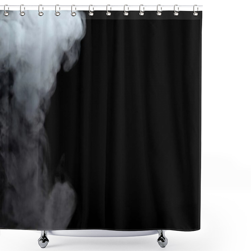 Personality  Abstract Powder Or Smoke Effect Isolated On Black Background,Out Of Focus Shower Curtains