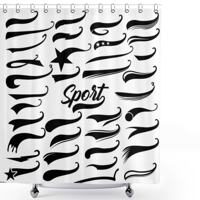 Personality  Texting Tails. Typography Tails Shape Shower Curtains