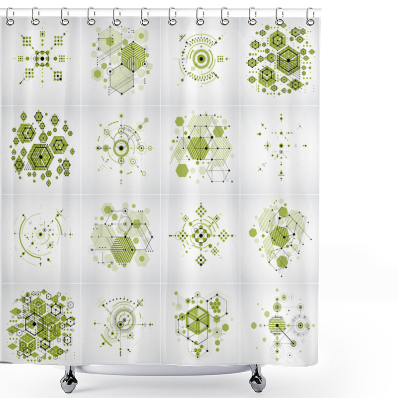 Personality  Set Of Modular Bauhaus Backgrounds  Shower Curtains