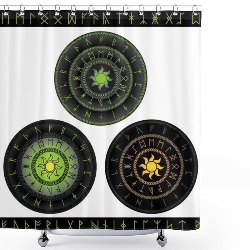 Personality  Magic Runes Shower Curtains