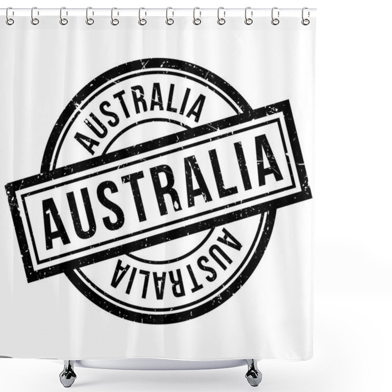 Personality  Australia Rubber Stamp Shower Curtains