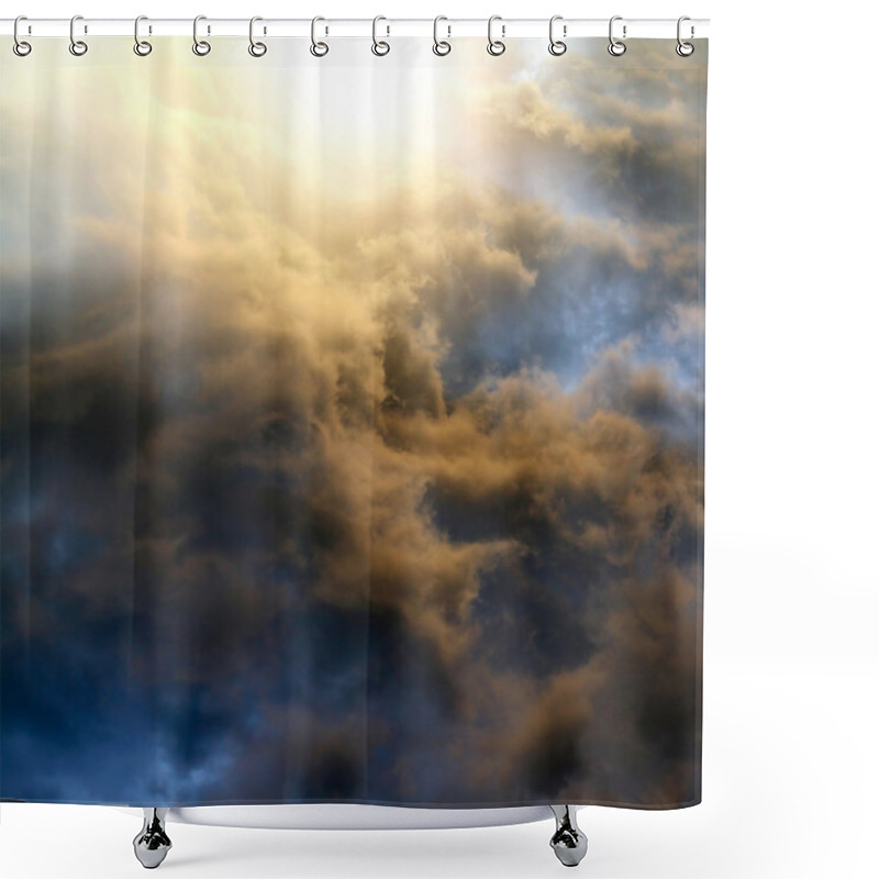 Personality  Dramatic Clouds Background Shower Curtains