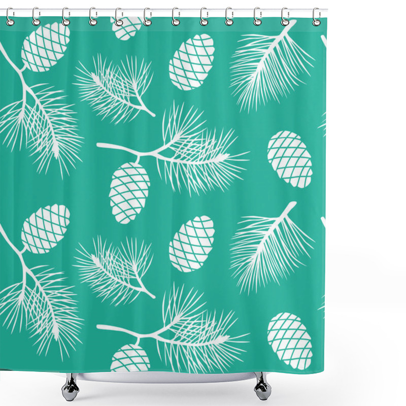 Personality  Cones And Branches Pattern. Shower Curtains