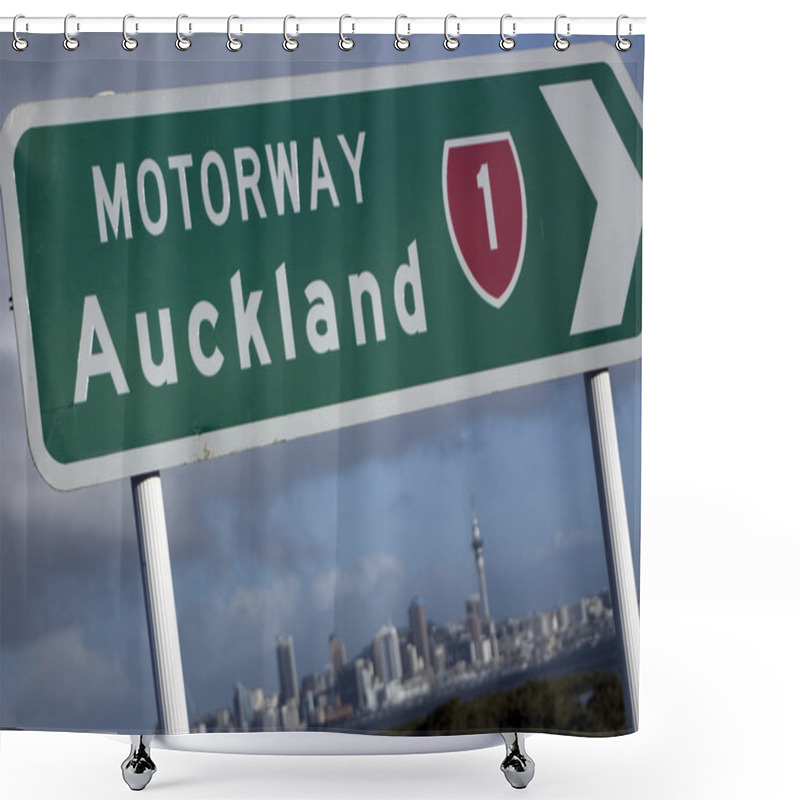 Personality  Auckland Sign Shower Curtains