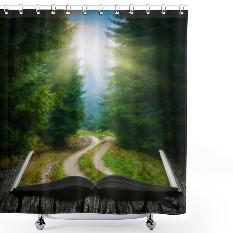 Personality  Way Through The Forest On The Book Shower Curtains