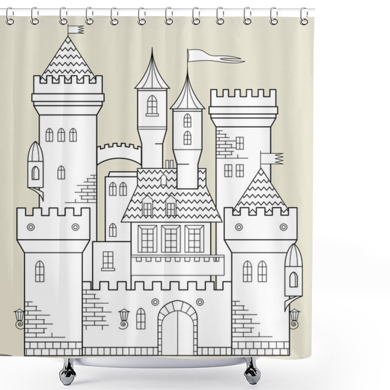 Personality  Castle Shower Curtains