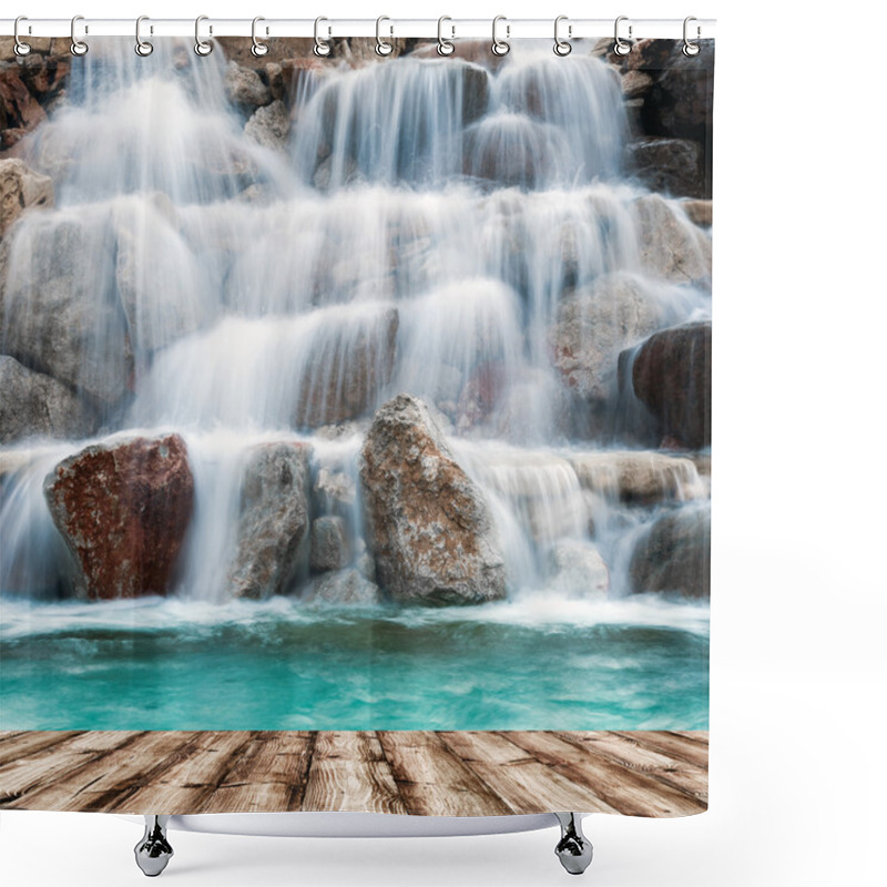 Personality  Waterfall Background Shower Curtains