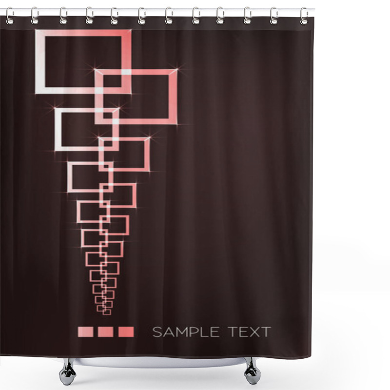 Personality  Vector Background With Squares. Shower Curtains