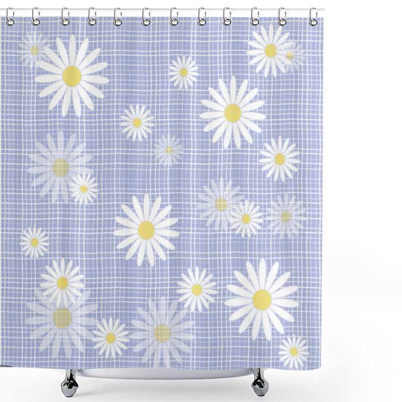 Personality  Fabric With Daisies Shower Curtains