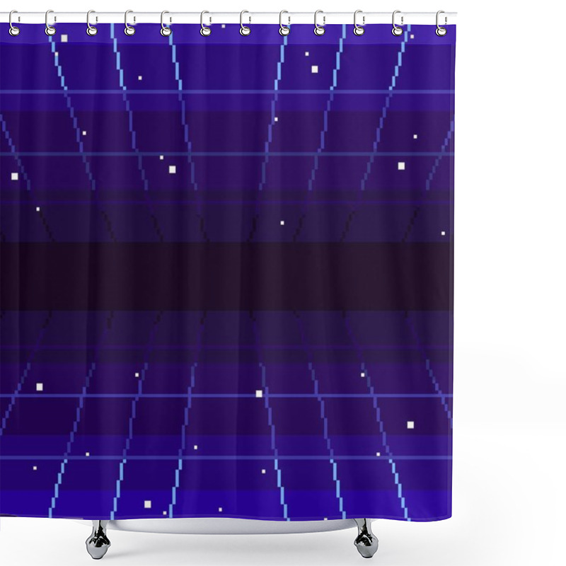 Personality  Abstract Retro Pixel Art 80s Background. EPS 10 Vector Graphics. Shower Curtains