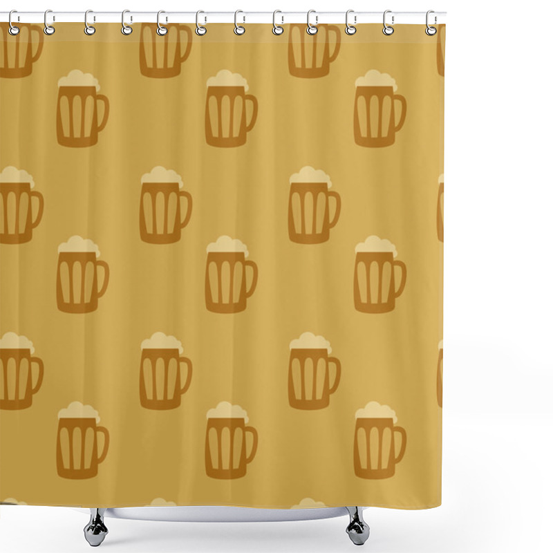 Personality  Beer Seamless Background Vector Illustration  Shower Curtains