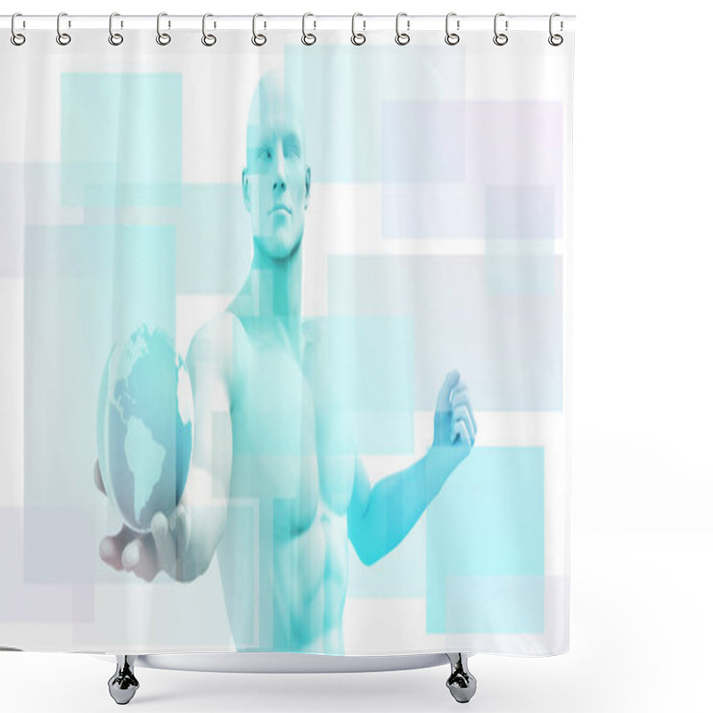 Personality  Technology Background Abstract Shower Curtains