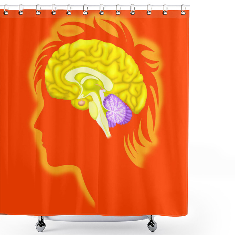 Personality  Human Brain Shower Curtains