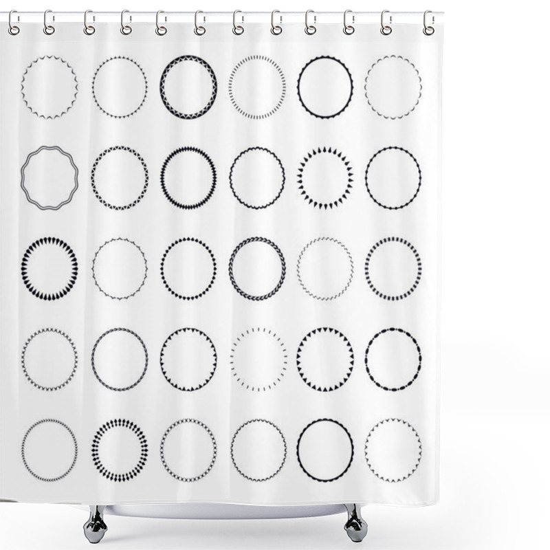 Personality  Circle Ornament Patterns Shower Curtains