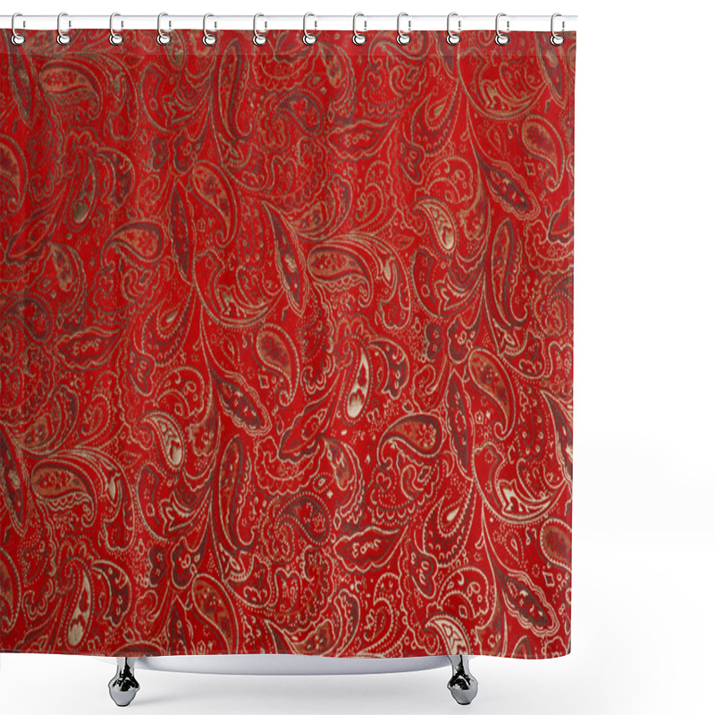 Personality  Skin texture red with gold pattern  Photography Studio shower curtains